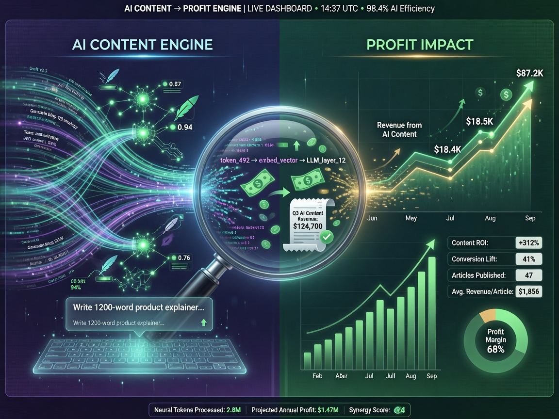 Diagram of the profit transformation path for AI writing and data analysis in tobacco content production